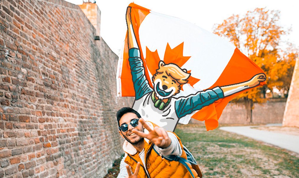 ilustracion estudiante y dingo en canada