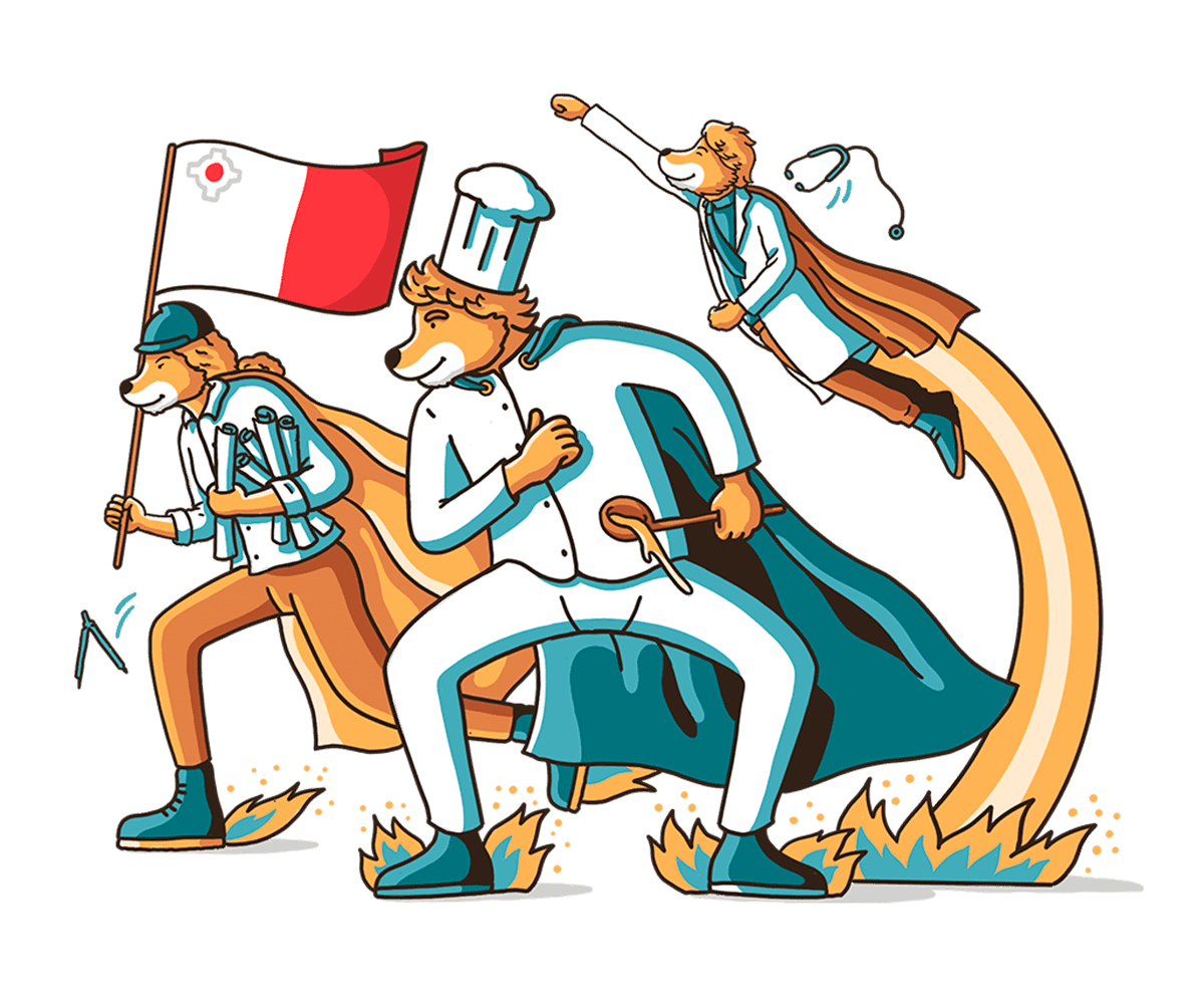 ilustracion practicas profesionales malta
