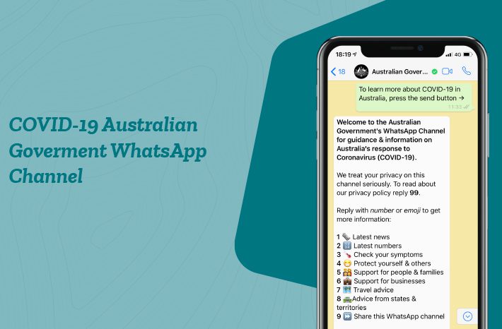 Whatsapp oficial gobierno australiano